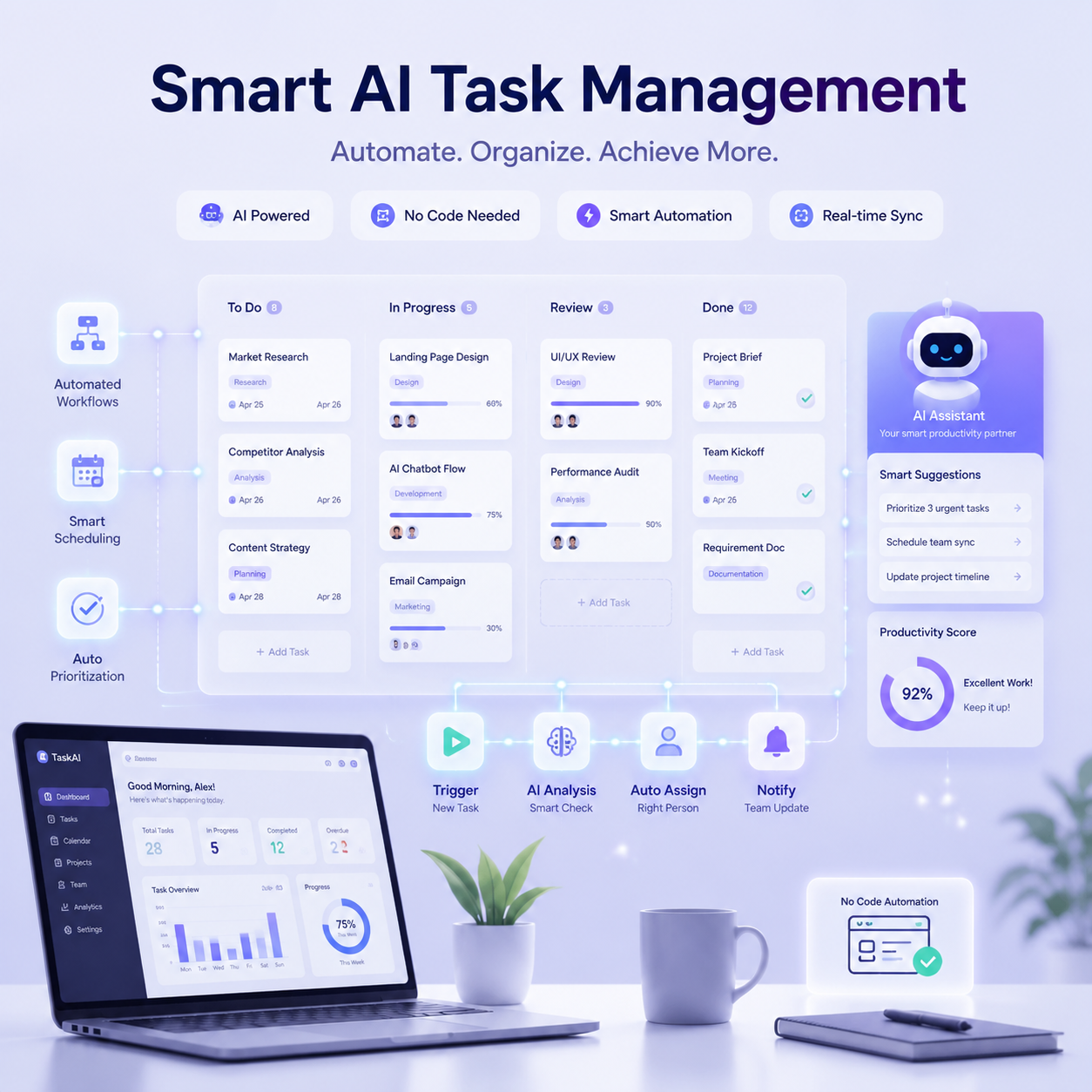 مدیریت وظایف هوشمند دستیارینو: Task Management با AI و عامل‌های هوشمند خودکار